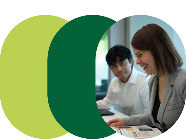 Christoper and Daphné from Sollio Agriculture's Human Resources team.