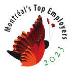 Distinction logo of Montréal's Top Employers from the Canada's Top 100 Employers competition.