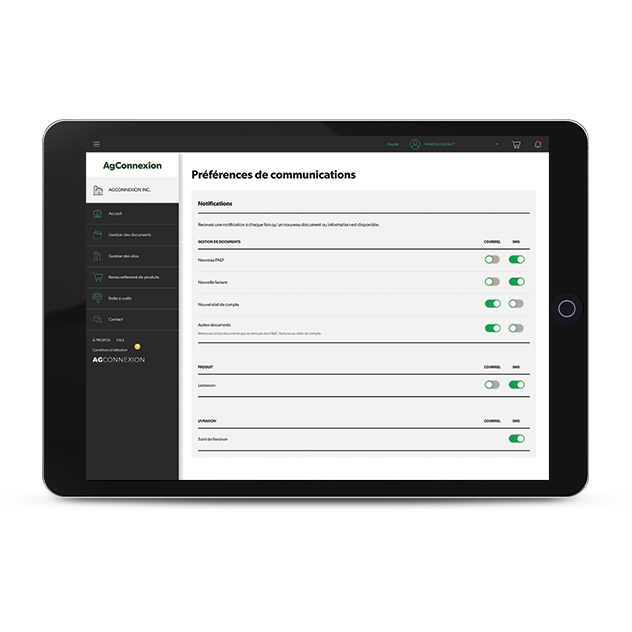 L'outil de préférences de communications du Portail | AgConnexion.