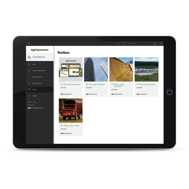 A screen capture of the Agconnexion | Portal toolbox
