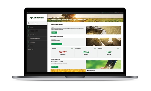The AgConnexion | Grain Portal home page.