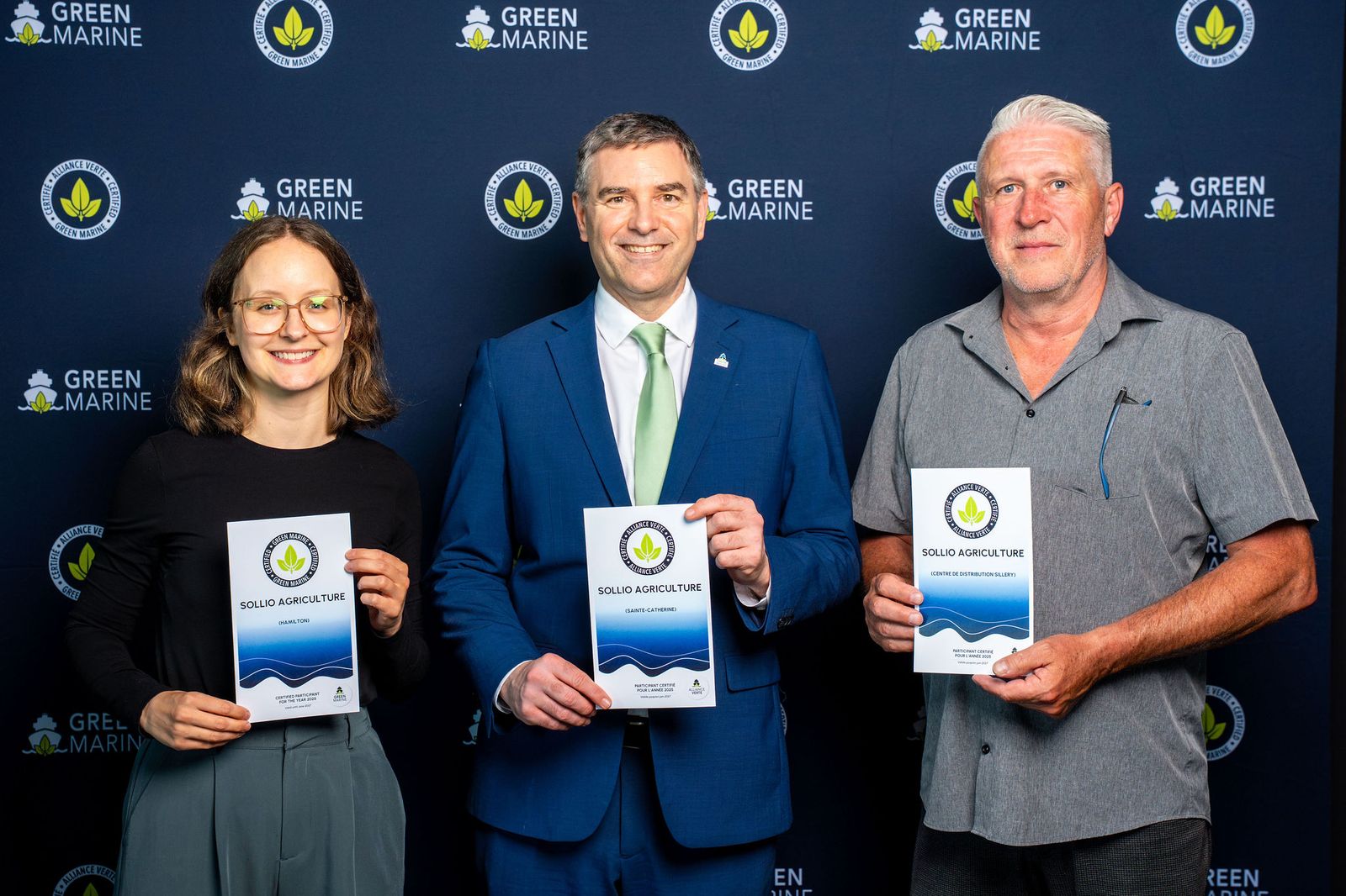 Les directeurs des terminaux avec leurs certifications Alliance verte
